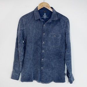KUHL 5 Panel Sleeve Button Down Shirt With Metal Buttons Size Mens Medium
